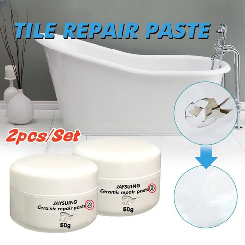 2pcs white porcelain - white, repair