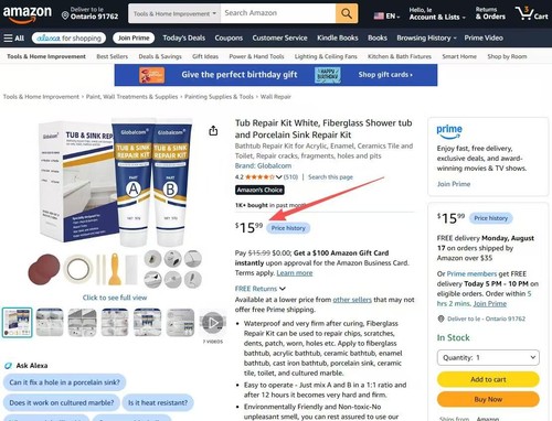 Tub repair kit - repair,
