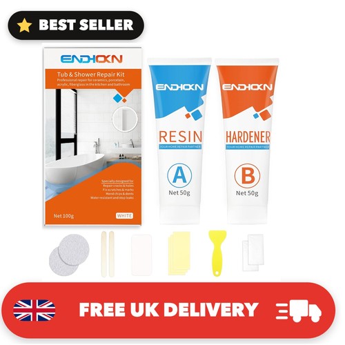 Bath repair kit white enamel - bath,