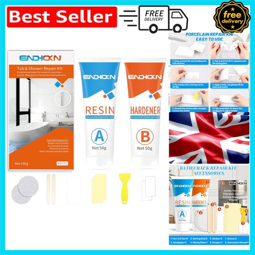White bath repair kit - white,