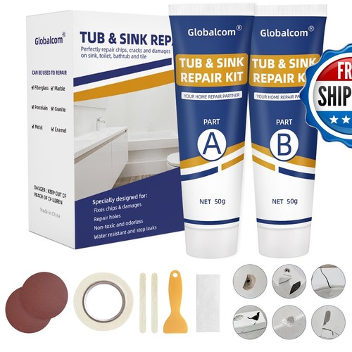Tub repair kit white - kit,
